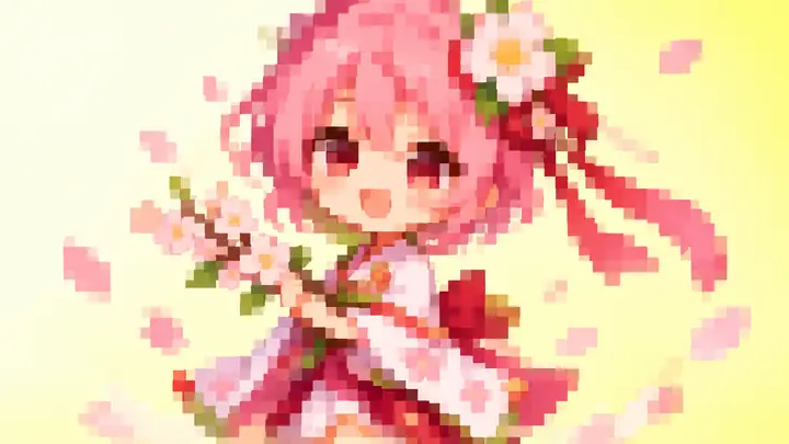 Colorful anime character portrait ready to be enlarged